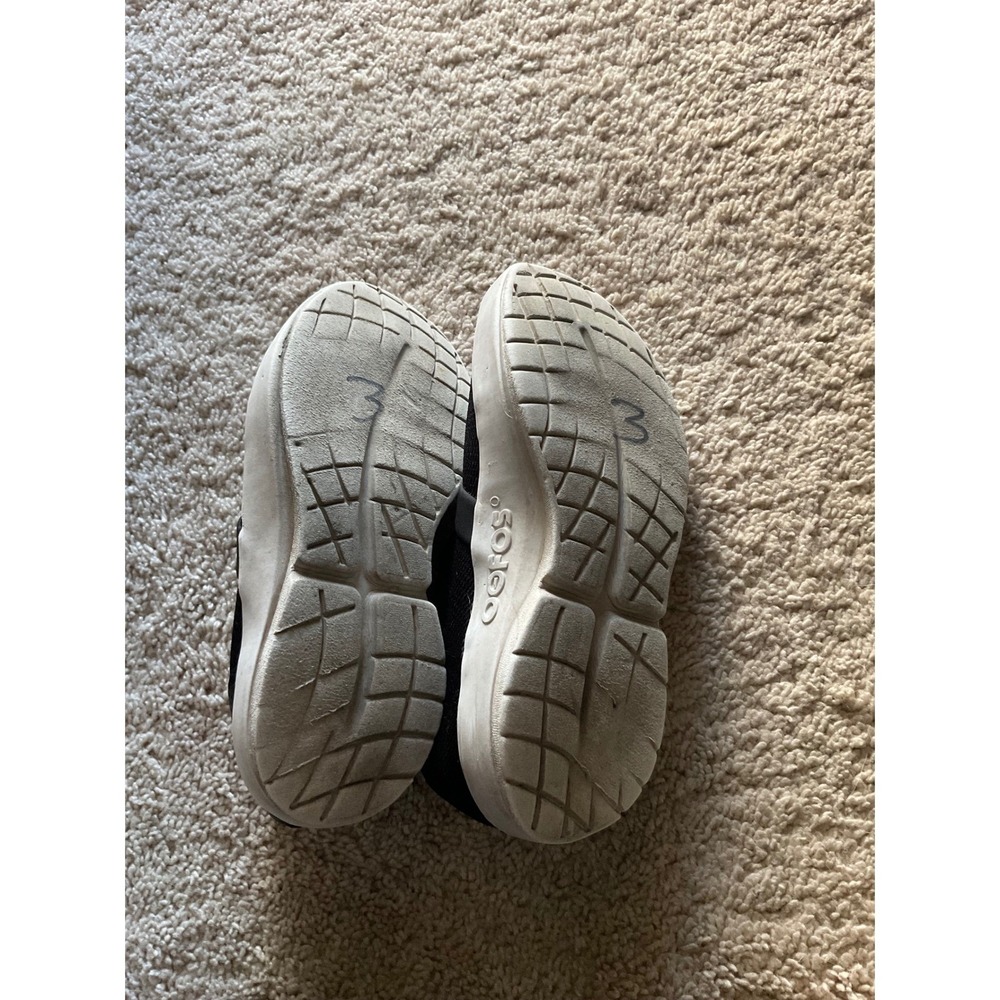 OOFOS Black Mesh Slip On Shoes W 6.5 EU 37.5 Recovery Athletic Sneakers - Picture 2 of 3